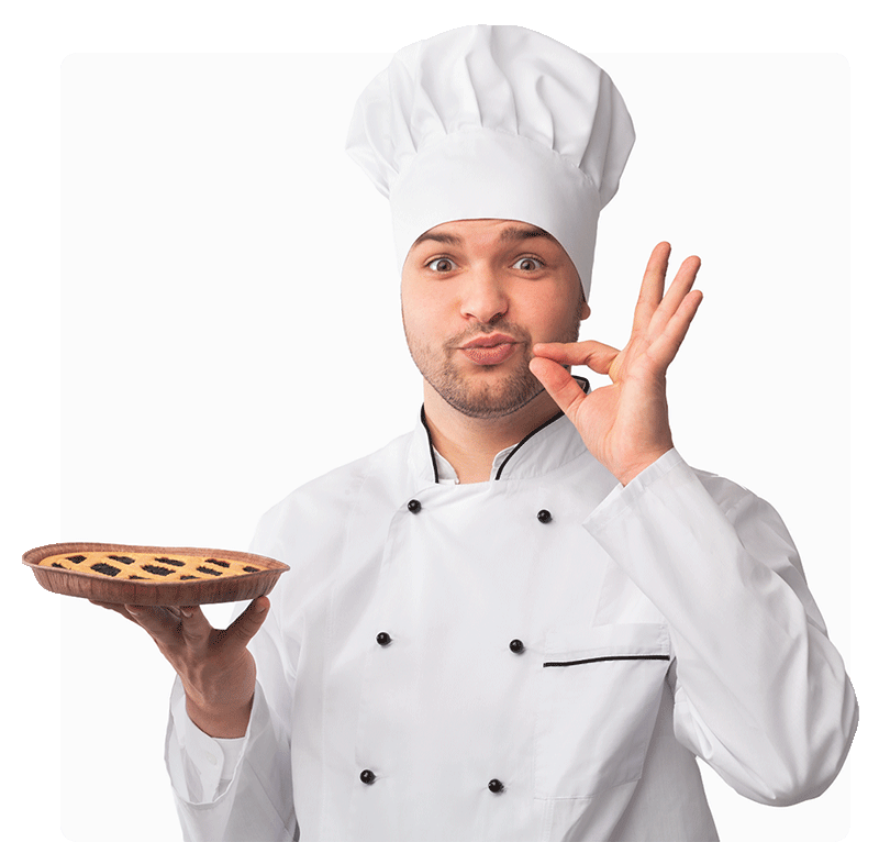 About 1 chef big